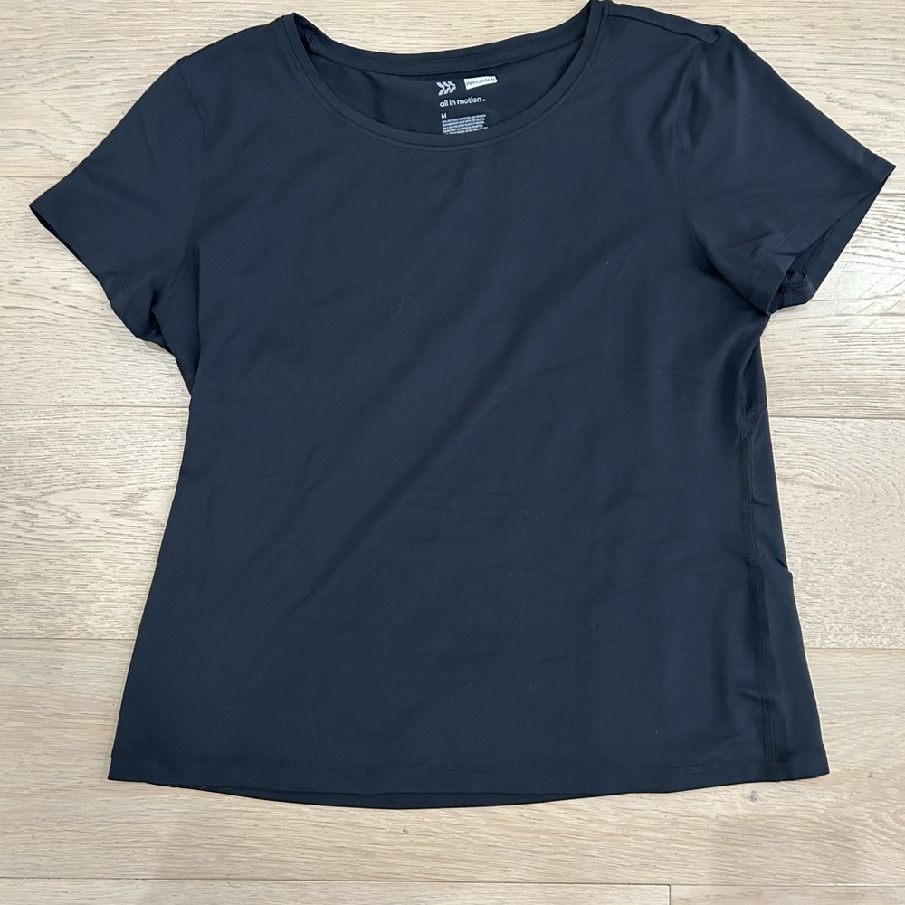 All in Motion Black Fitted Short Sleeve T-Shirt